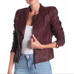 Blank NYC Faux Leather Jacket in Oxblood